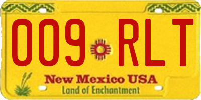 NM license plate 009RLT