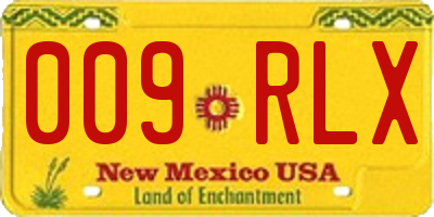 NM license plate 009RLX