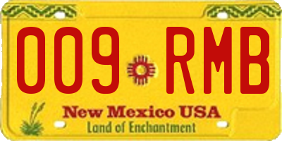 NM license plate 009RMB