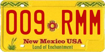 NM license plate 009RMM
