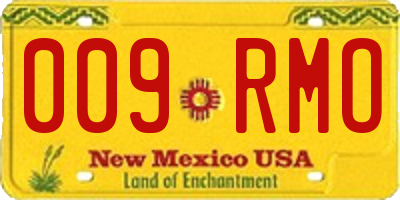 NM license plate 009RMO
