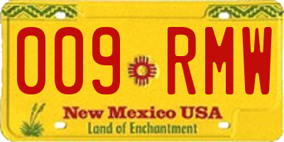 NM license plate 009RMW