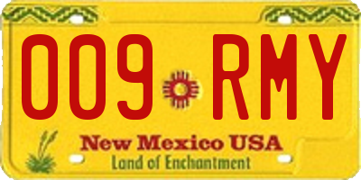 NM license plate 009RMY