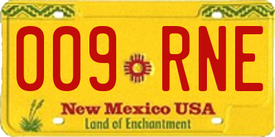 NM license plate 009RNE