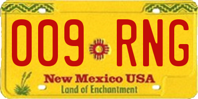 NM license plate 009RNG