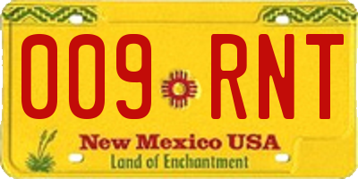 NM license plate 009RNT