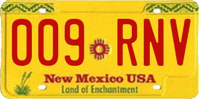 NM license plate 009RNV