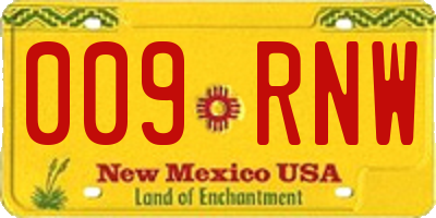 NM license plate 009RNW
