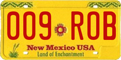 NM license plate 009ROB