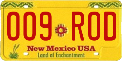 NM license plate 009ROD