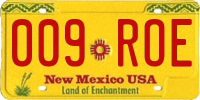 NM license plate 009ROE