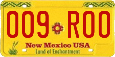 NM license plate 009ROO