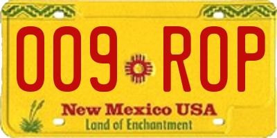 NM license plate 009ROP