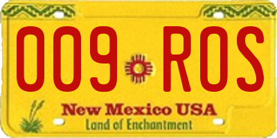 NM license plate 009ROS