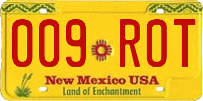 NM license plate 009ROT