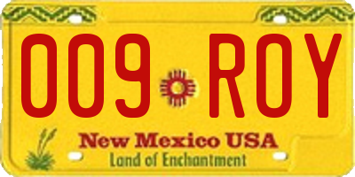 NM license plate 009ROY