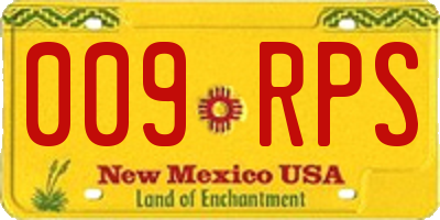 NM license plate 009RPS