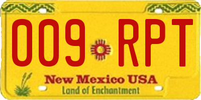 NM license plate 009RPT