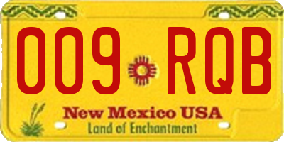 NM license plate 009RQB