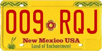 NM license plate 009RQJ