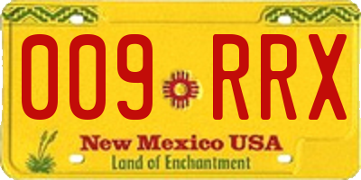 NM license plate 009RRX