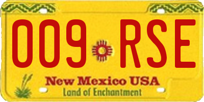 NM license plate 009RSE