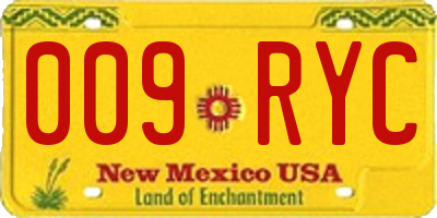 NM license plate 009RYC
