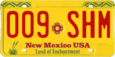 NM license plate 009SHM