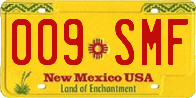 NM license plate 009SMF