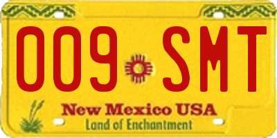NM license plate 009SMT