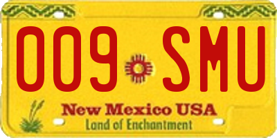 NM license plate 009SMU