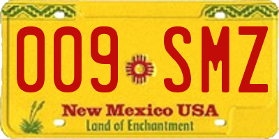 NM license plate 009SMZ
