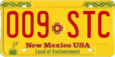 NM license plate 009STC