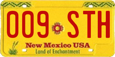 NM license plate 009STH