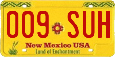 NM license plate 009SUH