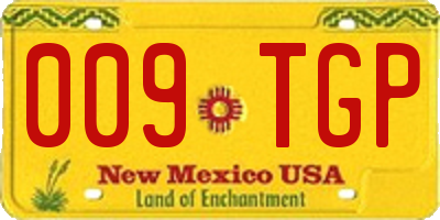 NM license plate 009TGP