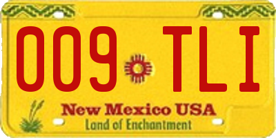 NM license plate 009TLI