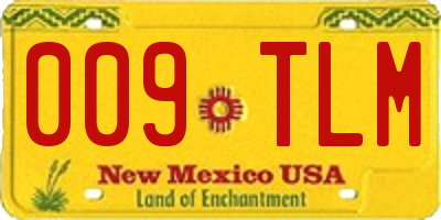 NM license plate 009TLM