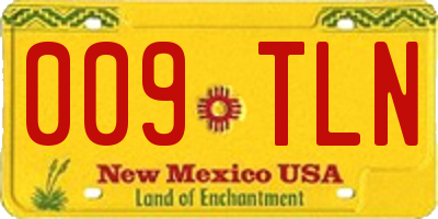 NM license plate 009TLN