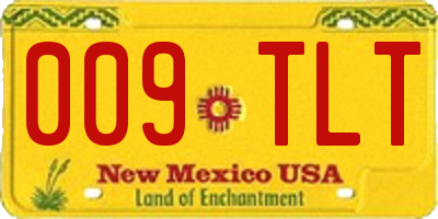 NM license plate 009TLT