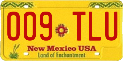 NM license plate 009TLU