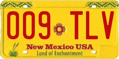 NM license plate 009TLV
