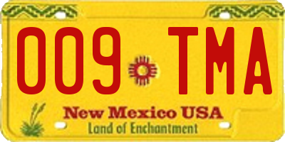 NM license plate 009TMA