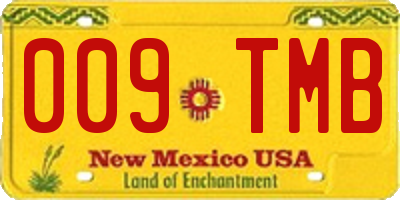 NM license plate 009TMB