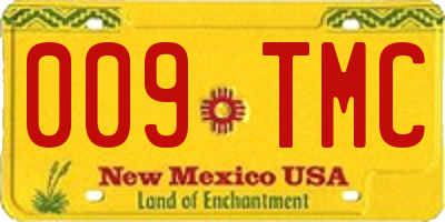 NM license plate 009TMC