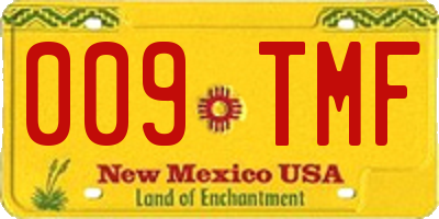 NM license plate 009TMF