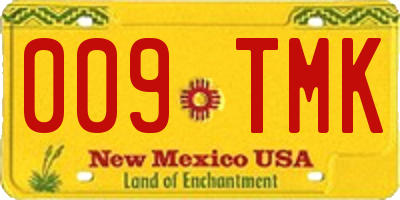NM license plate 009TMK