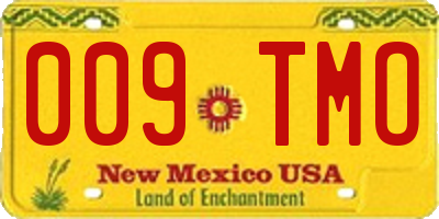 NM license plate 009TMO