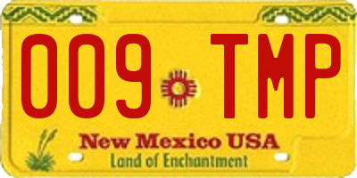 NM license plate 009TMP