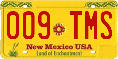 NM license plate 009TMS